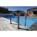 Piscine bois Linea Ubbink 350x650cm H 140cm liner bleu, beige ou gris