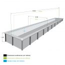 Piscine bois Linea Ubbink 350x1550cm H 155cm liner bleu ou beige enterr&eacute;e