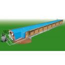 Piscine bois Linea Ubbink 350x1550cm H 155cm liner bleu ou beige enterr&eacute;e