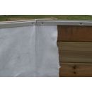 Piscine bois Linea Ubbink 350x1550cm H 155cm liner bleu ou beige enterr&eacute;e