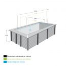 Arr&ecirc;t par Ubbink  Urban Pool Ubbink liner beige piscine nage &agrave; contre courant, hors sol ou enterr&eacute;e