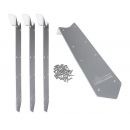 Kit 4 pi&egrave;ces finition margelles d'angles pour piscine rectangulaire Ubbink