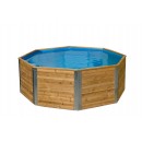 Piscine en bois massif weka 593 diam 325 cm profondeur 116 cm avec filtration
