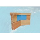 Piscine en bois massif weka 593 diam 325 cm profondeur 116 cm avec filtration