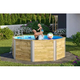 Piscine Ext&eacute;rieure Bois : Piscine en bois massif weka 593 diam 325 cm 7.5 m3 profondeur 116 cm avec filtration