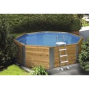 Piscine en bois massif weka 593 diam 325 cm profondeur 116 cm avec filtration