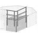 Piscine en bois massif weka 593BT2 diam 500 cm profondeur 116 cm 18,20m3 escalier deck et coffre de filtration bois