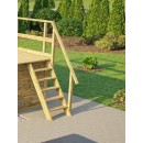 Piscine bois weka 595 Rectangle 200x400cm 7.68 m3 liner bleu filtre sable terrasse coffre filtration rangement