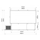 Piscine bois weka 595 Rectangle 200x400cm 7.68 m3 liner bleu filtre sable terrasse coffre filtration rangement