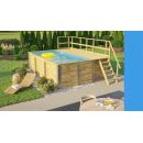 Piscine en bois massif weka 593 diam 325 cm 7.5 m3 profondeur 116 cm avec filtration