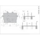 Piscine bois weka 595 Rectangle 200x400cm 7.68 m3 liner bleu filtre sable terrasse coffre filtration rangement