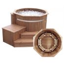 Bain nordique Authentic Basic SM diam 180 cm 6 &agrave; 8 personnes avec po&ecirc;le &agrave; bois Vilpra 15 kW