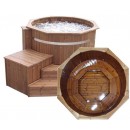 Bain nordique Authentic Prestige SM diam 180 cm avec po&ecirc;le &agrave; bois Vilpra 15 kW