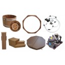 Bain nordique Authentic Basic SM diam 150 cm 4 &agrave; 6 personnes avec po&ecirc;le &agrave; bois Vilpra 15 kW
