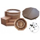Bain nordique Authentic Basic SM diam 150 cm avec po&ecirc;le &agrave; bois Vilpra 15 kW