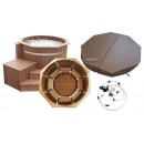 Bain nordique Authentic Exclusive SM diam 180 cm 6 &agrave; 8 personnes avec chauffage &eacute;lectrique 3 kw et filration