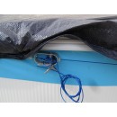 B&acirc;che d&rsquo;hiver ovale pour piscine hors sol en m&eacute;tal ovale de 550x366cm