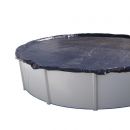 Couverture hiver pour piscine ronde 460 cm pvc 120 gr/m&sup2; c&acirc;ble et poign&eacute;e de serrage