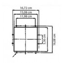 Skimmer complet pour piscine Torrente Toi dimensions de la bouche 14,8 x 14,1 cm.