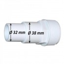 Raccord pour skimmer de piscine Torrente Toi sortie 32 ou 38 mm