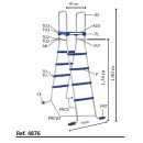 &Eacute;chelle avec plateforme pour piscine acier hauteur 120 ou 132 cm Torrente TOI