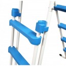 &Eacute;chelle de s&eacute;curit&eacute; avec plateforme pour piscine acier de 120 et 132cm Torrente TOI