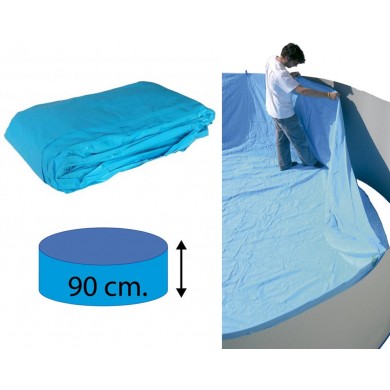 Liner rond pour piscine acier diamètre 350 cm hauteur 90 cm Torrente Toi
