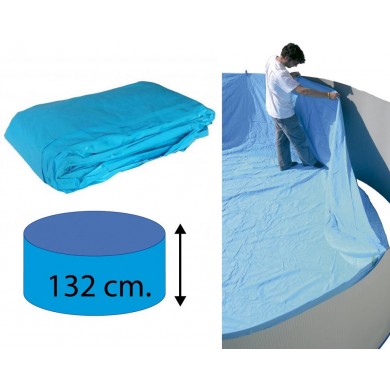 Liner rond pour piscine acier diamètre 350 cm hauteur 90 cm Torrente Toi