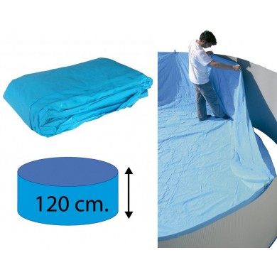 Liner rond pour piscine acier diamètre 350 cm hauteur 90 cm Torrente Toi