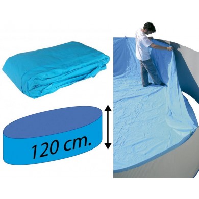 Liner ovale pour piscine acier 500x366 cm hauteur 120cm 33/100 Torrente Toi