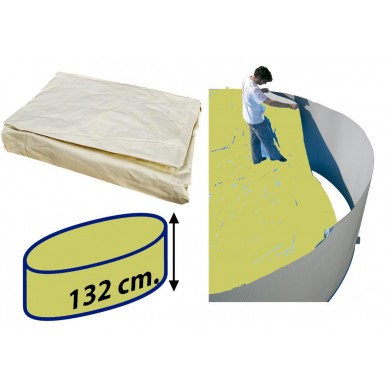 Liner sable ovale pour piscine acier 550x366 cm hauteur 132 cm 40/100 Torrente Toi
