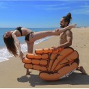 Main gonflable 137 x 87 cm pour piscine ou plage Torrente Toi