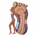 Pied gonflable g&eacute;ant 205 x 106 cm pour piscine ou plage Torrente Toi
