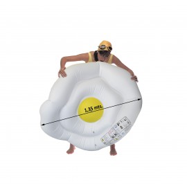 Oeuf sur le plat gonflable 135 x 115 cm pour piscine ou plage Torrente Toi