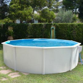 Kit piscine acier Canarias blanc D 350cm haut 120 cm filtration échelle Torrente Toi pas cher