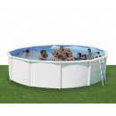 Kit piscine acier Canarias blanc D 230cm haut 120 cm filtration &eacute;chelle Torrente Toi