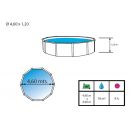 Kit piscine acier Canarias blanc D 350cm haut 120 cm filtration &eacute;chelle Torrente Toi pas cher