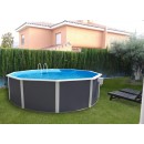 Kit piscine acier Canarias blanc D 230cm haut 120 cm filtration &eacute;chelle Torrente Toi
