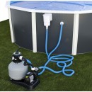 Kit piscine acier Canarias blanc D 230cm haut 120 cm filtration &eacute;chelle Torrente Toi
