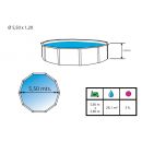 Kit piscine acier Canarias blanc D 460cm haut 120 cm filtration &eacute;chelle Torrente Toi pas cher