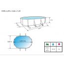 Kit piscine acier Mallorca blanc ovale 550x366cm haut 120 cm filtration &eacute;chelle Torrente Toi pas cher