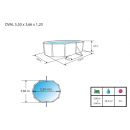 Kit piscine acier Mallorca blanc ovale 500x366cm haut 120 cm filtration &eacute;chelle Torrente Toi pas cher
