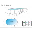 Kit piscine acier Mallorca blanc ovale 640x366cm haut 120 cm filtration &eacute;chelle Torrente Toi pas cher