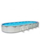 Kit piscine acier Mallorca blanc ovale 915x457cm haut 120 cm filtration &eacute;chelle Torrente Toi pas cher