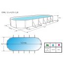 Kit piscine acier Mallorca blanc ovale 915x457cm haut 120 cm filtration &eacute;chelle Torrente Toi pas cher