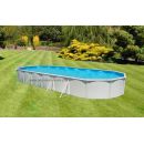 Kit piscine acier Mallorca blanc ovale 915x457cm haut 120 cm filtration &eacute;chelle Torrente Toi pas cher
