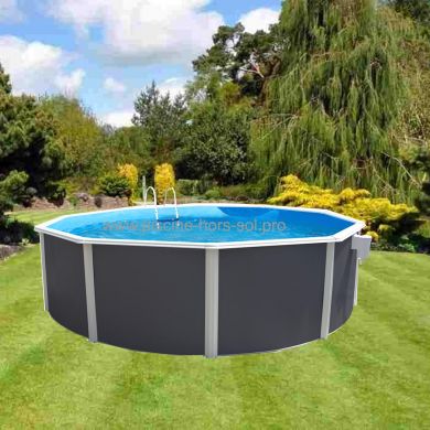Kit piscine acier Canarias blanc D 460cm haut 120 cm filtration échelle Torrente Toi pas cher