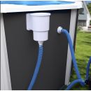 Kit piscine acier Mallorca blanc ovale 550x366cm haut 120 cm filtration &eacute;chelle Torrente Toi pas cher