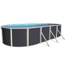 Kit piscine acier Mallorca blanc ovale 915x457cm haut 120 cm filtration &eacute;chelle Torrente Toi pas cher
