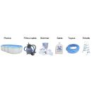 Kit piscine acier Ibiza blanc ovale 550x366cm haut 132 cm filtration &eacute;chelle Torrente Toi
